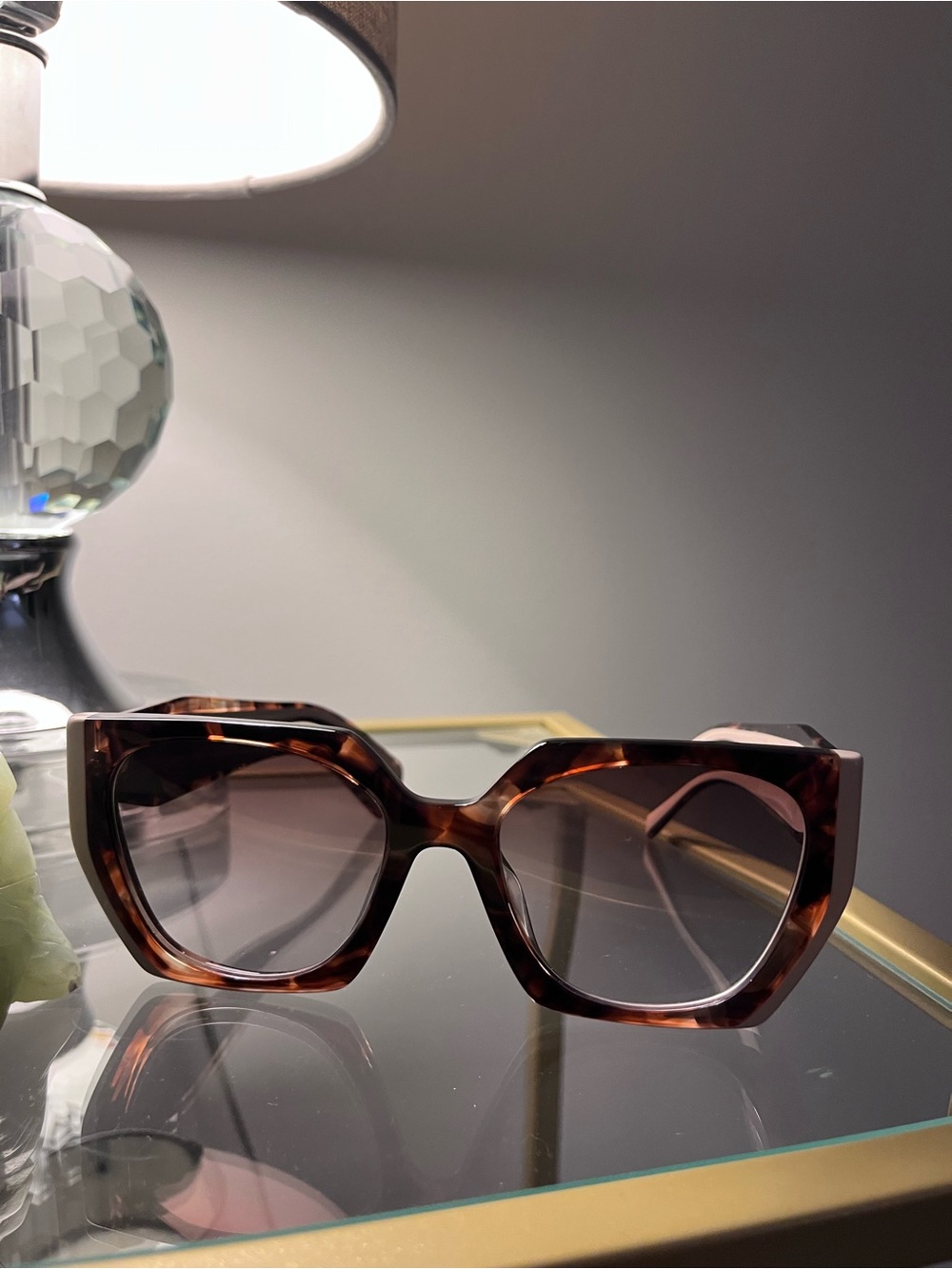 Prada Tortoiseshell Cat-Eye Sunglasses - Brown